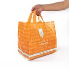 Custom Printed Logo Poly PE Plastic Shopping Bag With Square Bottom