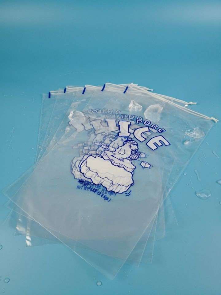 clear poly drawstring bags