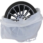 White Ldpe Plastic Bags With Drawstring , Wheel Cover Bags For SUV 44x40 Inch
