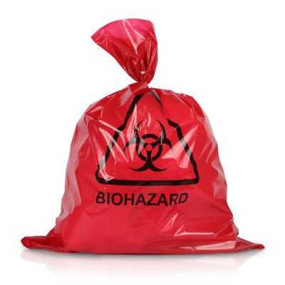quality  Custom Autoclave ISO9001 Red Medical Waste Bags 65MIC LDPE HDPE factory
