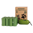 Dark Green Roll Biodegradable Dog Poop Bag Customized Logo size