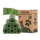 Dark Green Roll Biodegradable Dog Poop Bag Customized Logo size