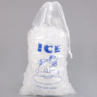 20lb LDPE Durable Ice Block Plastic Bags Heat Seal With Drawstring Closure