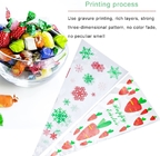 200 PCS Cone Bag 6 x 15 Inch Clear Triangle Treat Bags with Twist Ties for Handmade Cookie