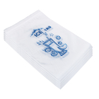 Clear Plastic Drawstring Reusable Ice Bags With Ziplock PE Material