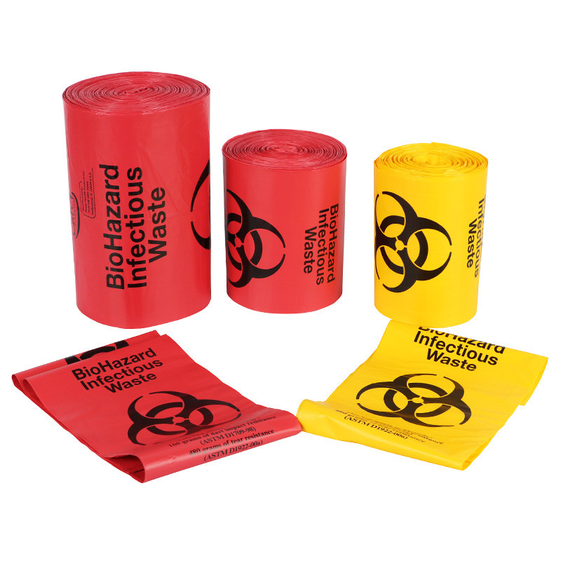 Strong Resistant Biohazard Medical Infectious Plastic Waste Bag In Roll