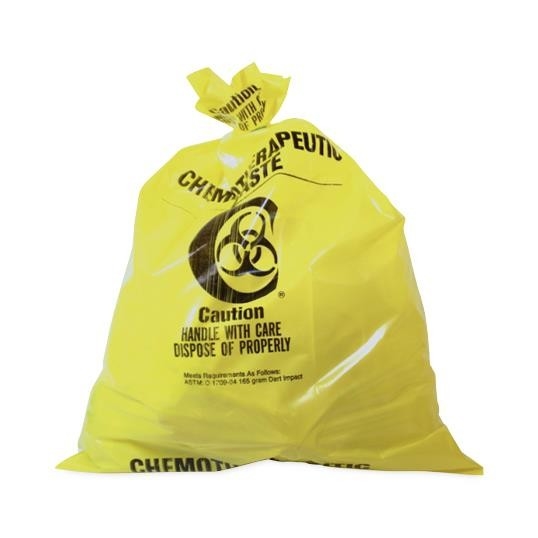 LDPE 2 mil Strong Biohazard Yellow Healthcare Bags For Hospital