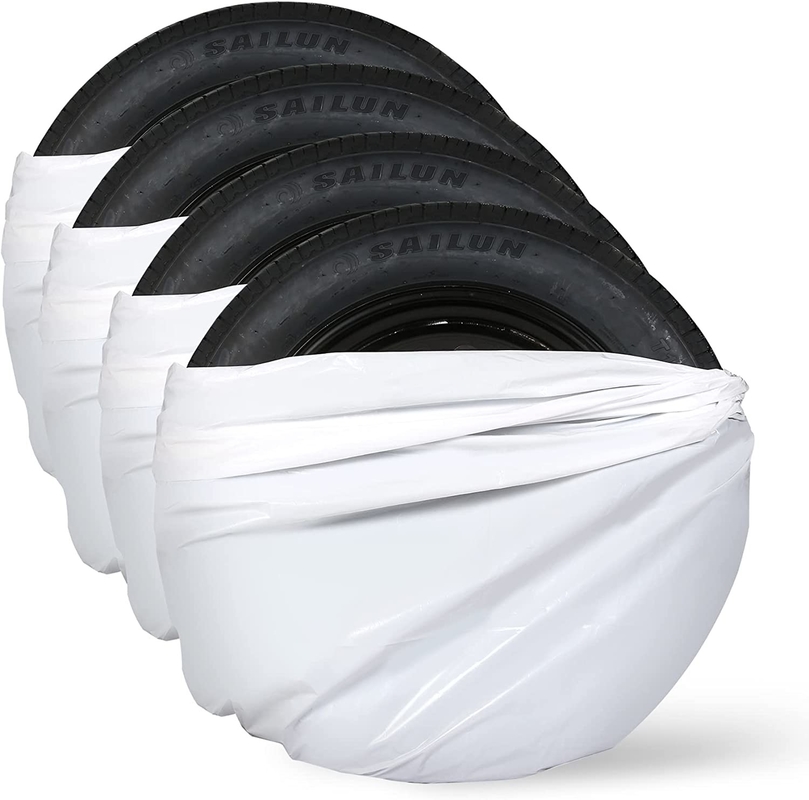 50 Micron LDPE Protective Car Tire Storage Bag 30x14x40 Inch