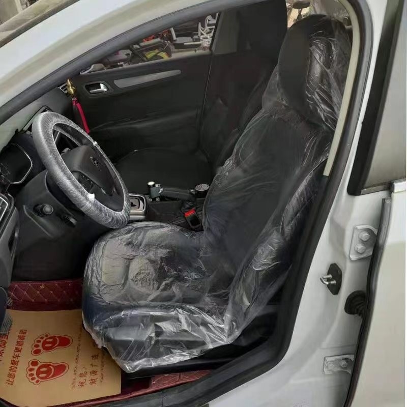Plastic Disposable Car Seat Cover Bag , 20-200microns Square Bottom Bag
