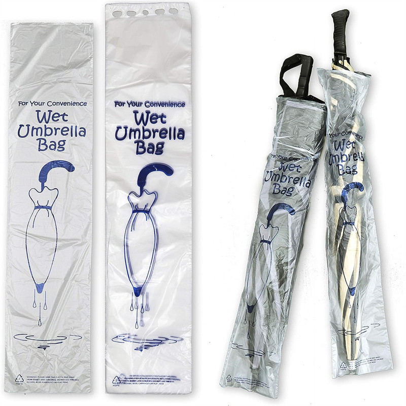 Custom Recycle Compostable Biodegradable Plastic Wet Umbrella Bags