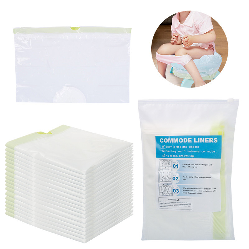 High Quality Potty Liner Disposable Bag Plastic Bag Toilet Liner With Strong Absorbent Pad