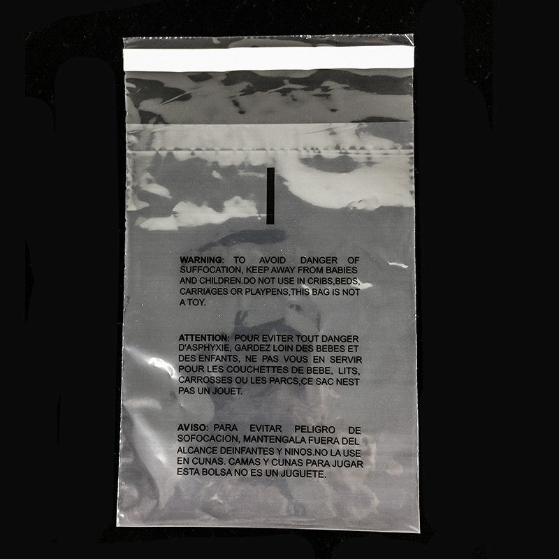 Print Logo OPP Self Adhesive Plastic Bag With Suffocation Warning
