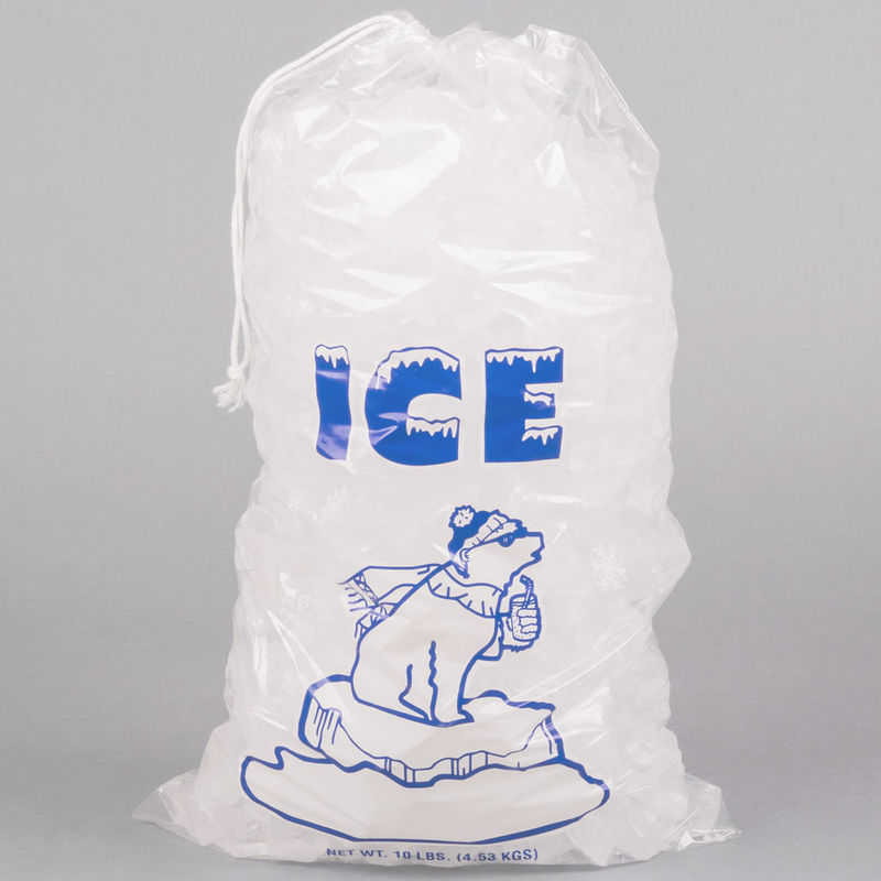 Thick 38 micron 48 micron Reusable Ice Bags Disposable Food Garde