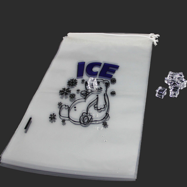 10LBS 20LBS LDPE Clear Plastic Ice Bags With Customer Own Logo