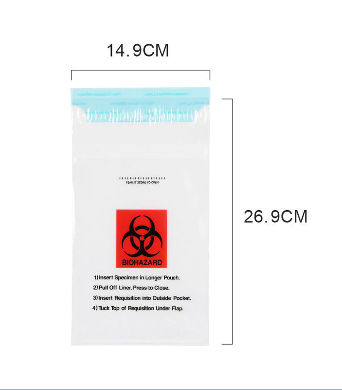 95kap LDPE Thick 0.04mm Autoclave Plastic Bags Biohazard Ziplock