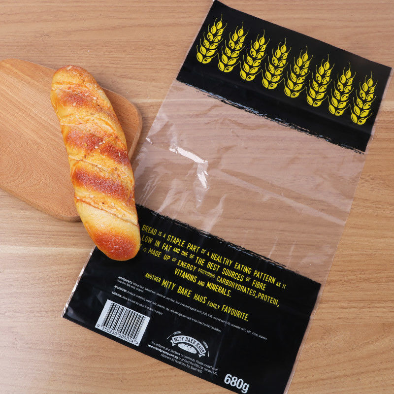 Transparent 23*30cm Bread Plastic Packaging Food Grade Thick 0.03mm