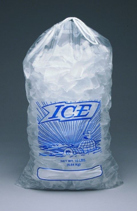 10LBS 20LBS LDPE Ice Cube Packaging Printing Plastic Bag With Customer Own Logo