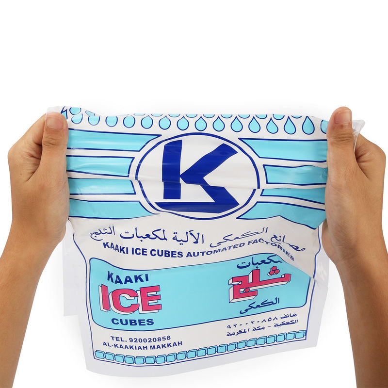 Drawstring LDPE 11inch*20inch Reusable Ice Bags Custom Size