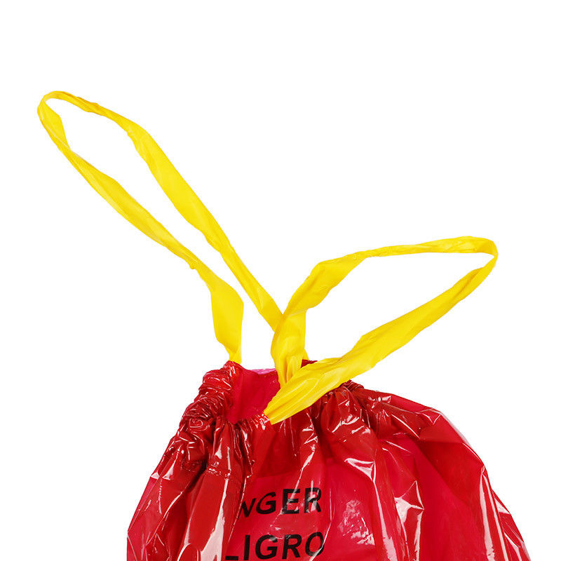 Medical Infectious Biohazard Waste Bag Red Drawstring Disposable