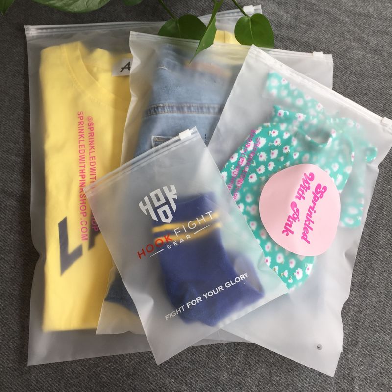 Frosted Moisture Proof Ziplock Plastic Bags For Swimwear Packaging