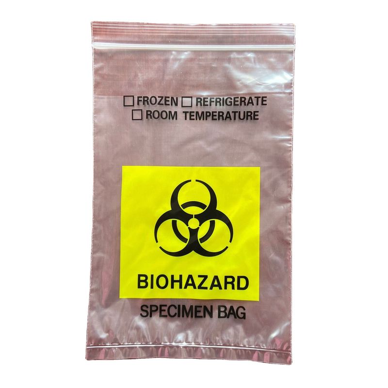 LDPE Thickness 0.055 Microns Plastic Ziplock Bags Medical Specimen