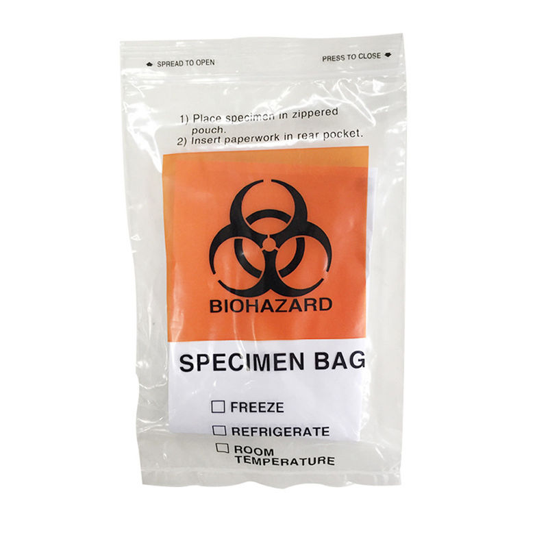 Medical Packing 95kpa Ziplock Plastic Bags Lab Pathology Specimen