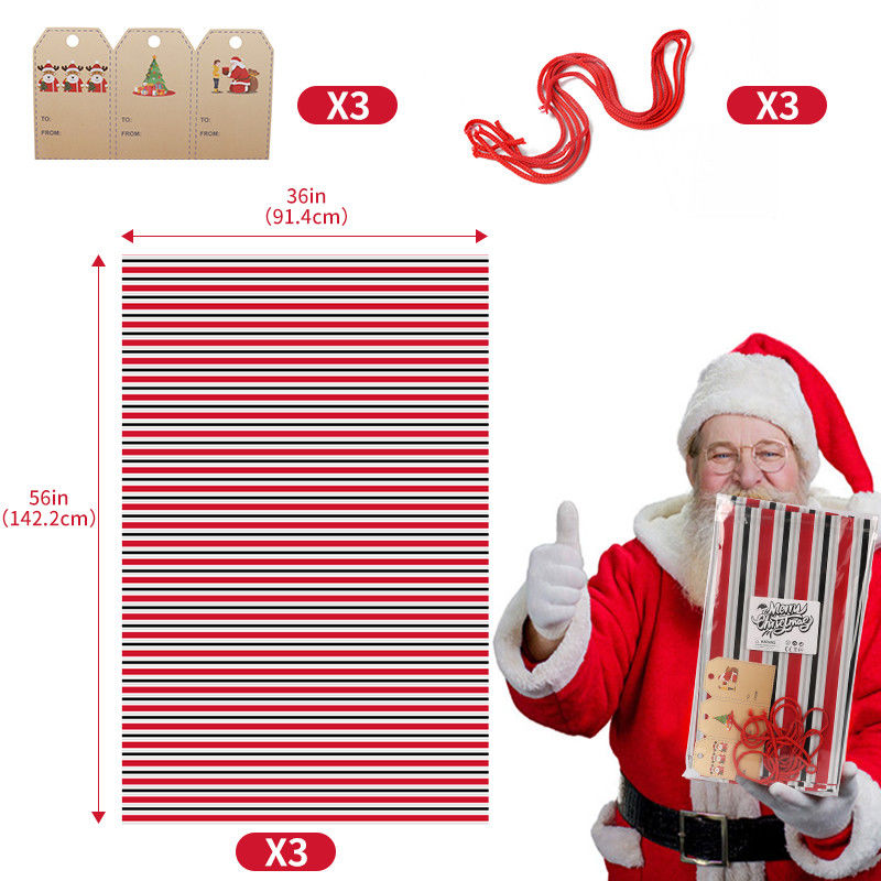 OEM ODM LDPE Christmas Santa Sacks For Gift Wrapping