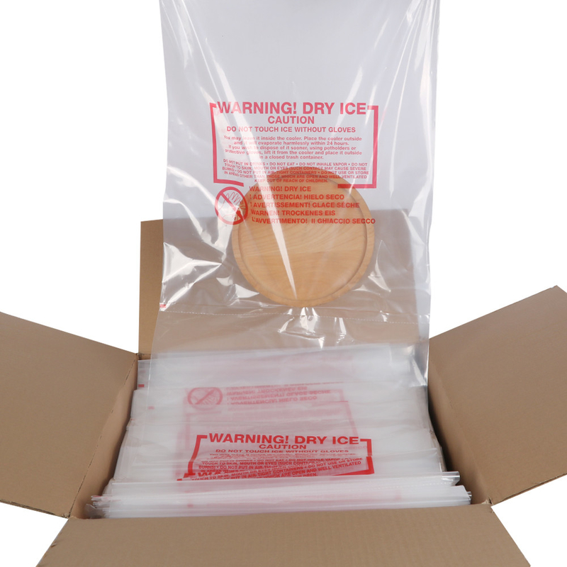 Thick LDPE Plastic Fanfolded Pre Opened Bags For Dry Ice