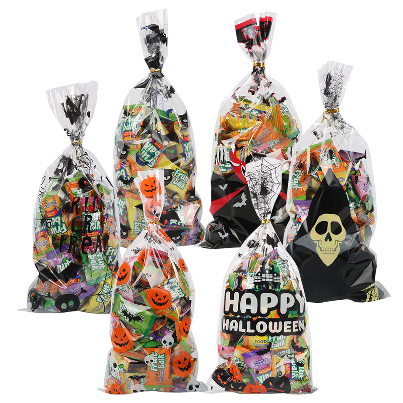 Halloween Skeleton Cellophane Treat Bag 150pcs For Kids