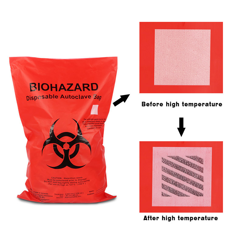 HDPE Biohazardous Waste Bags With Gravure Printing Customize Size