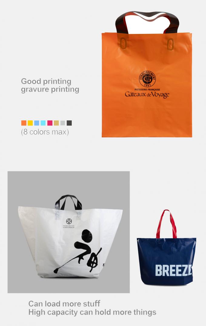 Moisture proof OEM ODM Clear Plastic Bags With Handles Eco Friendly