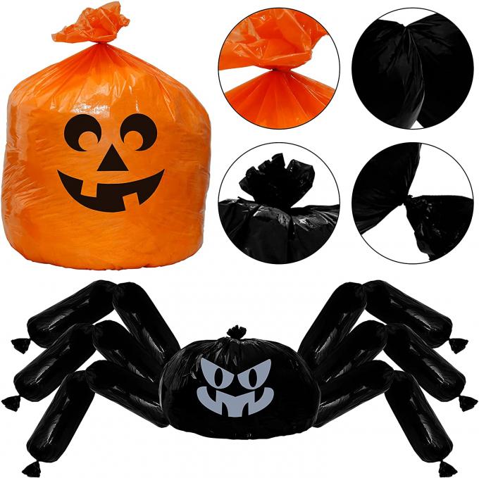 Halloween Jumbo Spider Pumpkin Lawn Leaf Bags Party Decor