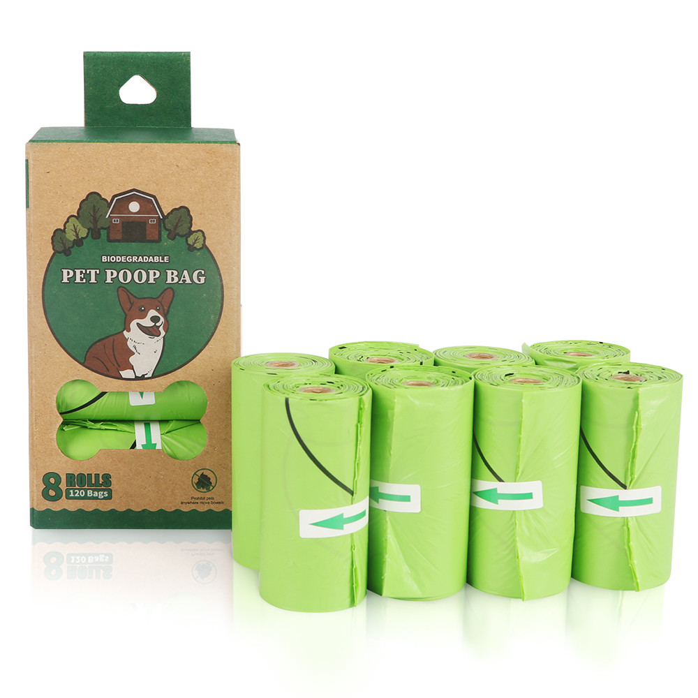 Compostable 0.015mm Biodegradable Dog Poop Bag One Color Printed
