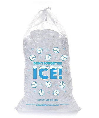 Heavy Duty 20 micron Reusable Ice Bags Custom CMYK Any Color