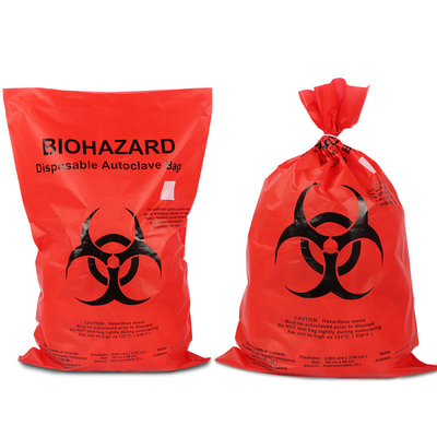 HDPE Biohazardous Waste Bags With Gravure Printing Customize Size