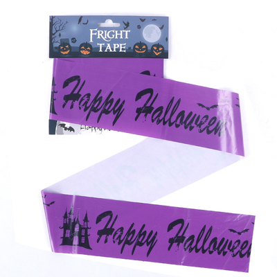 ISO9001 Halloween Fright Tape 0.04mm Party LDPE Caution Banner