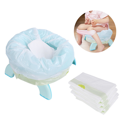 LDPE Plastic Training Toilet Seat Potty Chair Liners With Super Absorbent Pad